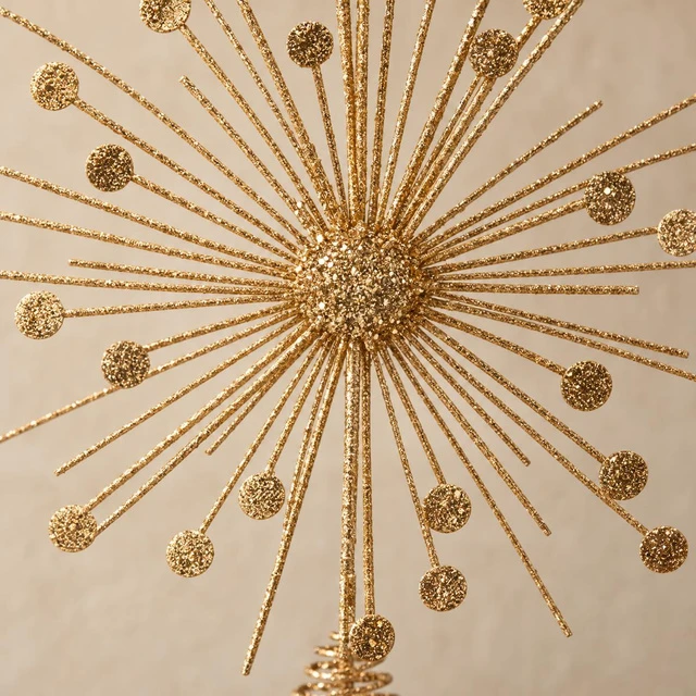 Atmosphera Metalinė žvaigždė Kalėdų medžio viršūnei, auksinė, 30 cm