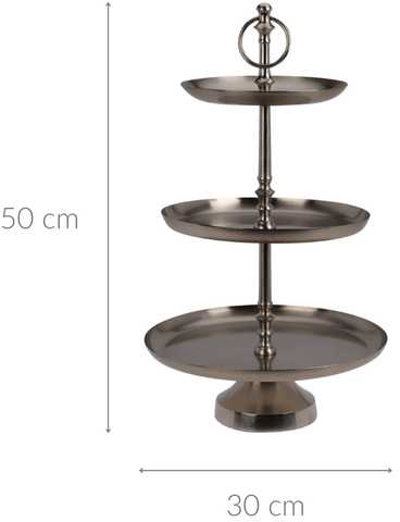 Mondex Metalinė lėkštė, 3 lygių, 50 cm