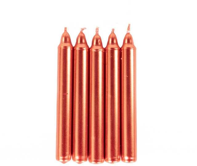 Home Styling Collection Metalinės parafino stalo žvakės, 10 cm