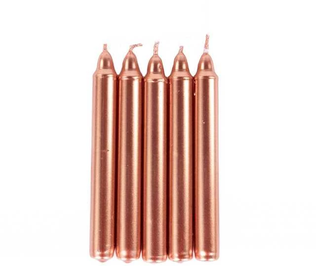 Home Styling Collection Metalinės parafino stalo žvakės, 10 cm