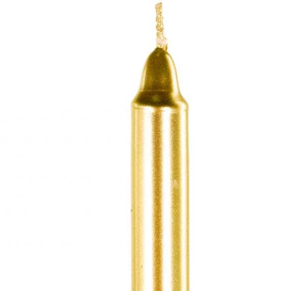 Metalinės parafino stalo žvakės, 10 cm
