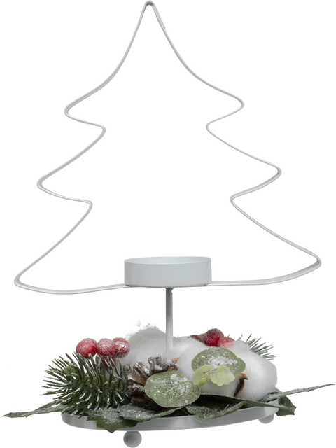 Atmosphera Metalinis eglutės formos žvakių laikiklis arbanei, 25 cm