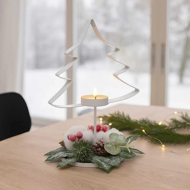 Atmosphera Metalinis eglutės formos žvakių laikiklis arbanei, 25 cm