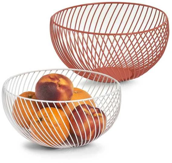 Metalinis vaisių krepšelis, Ø 26,5 cm, baltas, ZELLER