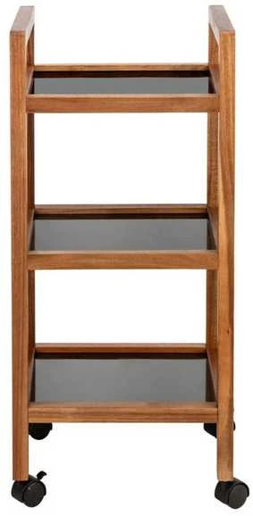 Lauko baldų komplektas Wenko Mobile acacia wood shelf FONDI, 3 levels, height 76.5 cm