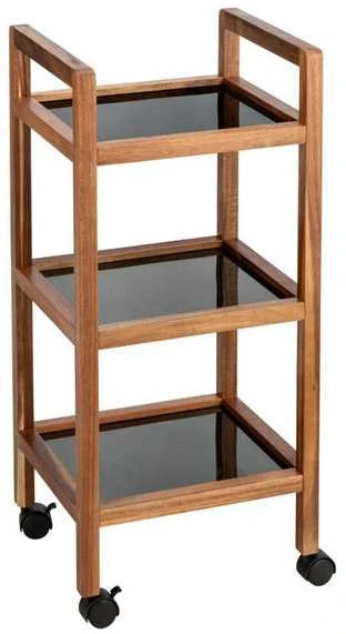 Lauko baldų komplektas Wenko Mobile acacia wood shelf FONDI, 3 levels, height 76.5 cm