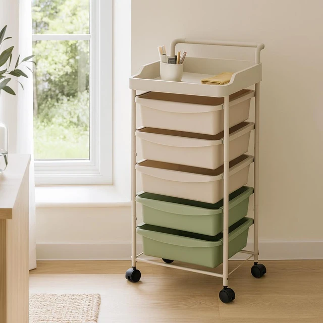 5five Simply Smart Mobilus organizatorius DESKOLOR, 6 stalčiai, 82 cm