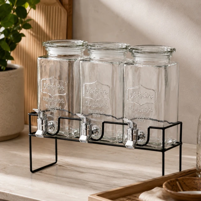 Stiklainių su kraneliais komplektas Secret de Gourmet (3 x 1,5 l)