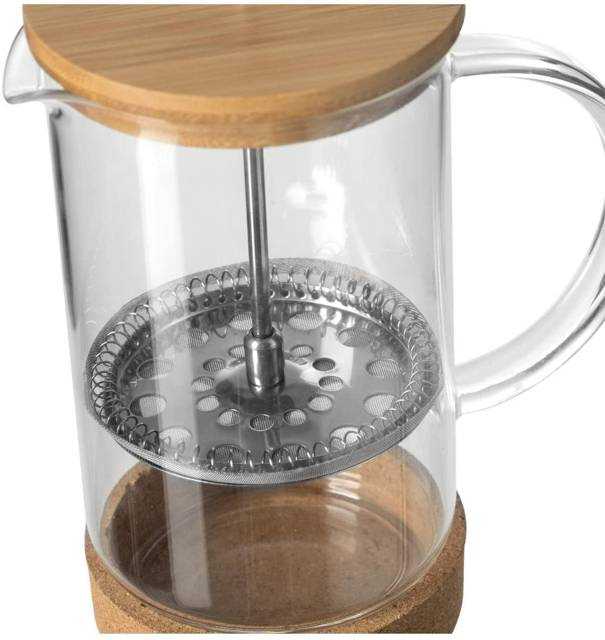Secret De Gourmet NATURE BAMBOO Stūmoklinis kavos plakiklis, 600 ml