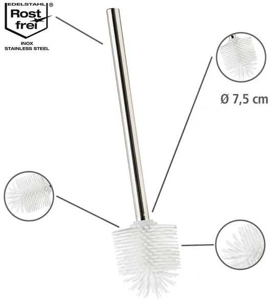 Nuimamas silikoninis šepetėlis 7,5 cm, spalva balta, Wenko