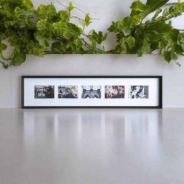 Nuotraukų rėmelis Atmosphera Frame 5 paveikslų rėmeliai AXEL, 22 x 97 cm, juodi