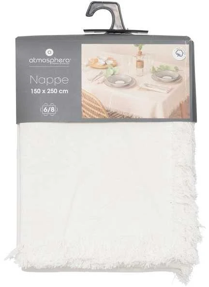 Atmosphera STALTIESĖ MEDVILNĖS MAHA 150X250 BALTA