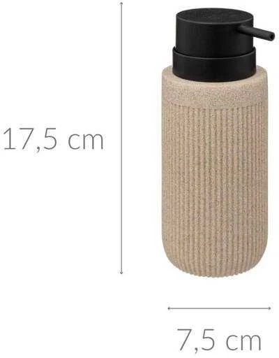 5five Simply Smart ONYX skysto muilo dozatorius, šiferis, Ø 7 cm