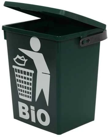 Dekoracja Domu Organinių atliekų konteineris su BIO logotipu, su rankena, 5 l