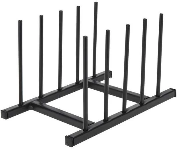KOOPMAN Puodo dangčio ir lėkščių laikiklis metalinas juoda 19,5x12,5x12 cm