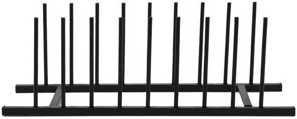 Bigbuy Home Metalinė puodo dangčio ir lėkščių laikiklis juoda 34,5x12,5x12 cm