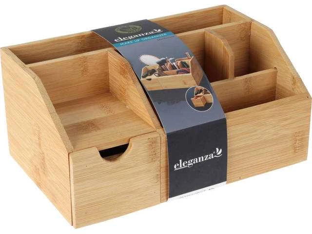 Eleganza Kosmetikos organizatorius Bambukinis 24x15x11 cm