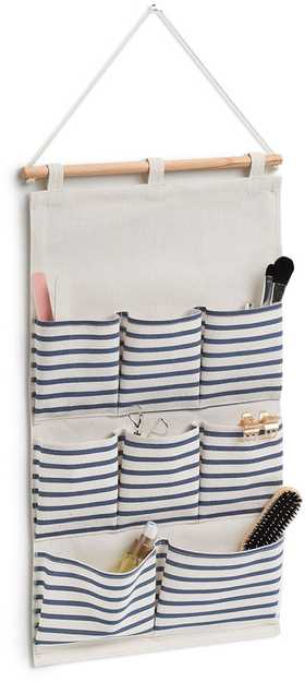 Zeller ORGANIZER NA ŚCIANĘ POLIESTER Z KIESZENIAMI 35 X 58.5 CM BEŻOWY