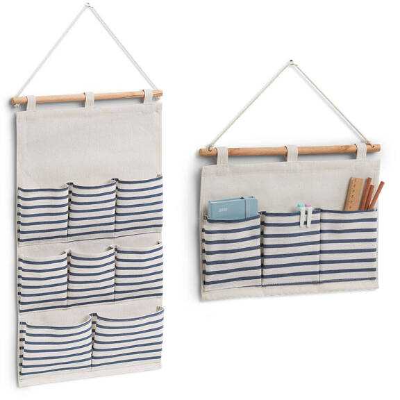 Zeller ORGANIZER NA ŚCIANĘ POLIESTER Z KIESZENIAMI 35 X 58.5 CM BEŻOWY