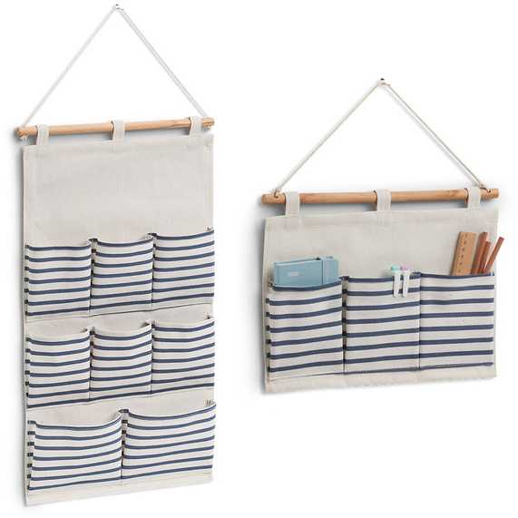 Zeller ORGANIZER NA ŚCIANĘ POLIESTER Z KIESZENIAMI 35 X 58.5 CM BEŻOWY
