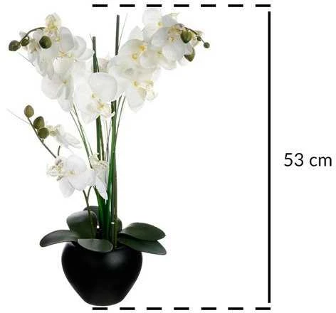 Dirbtinė orchidėja su 53 cm išmatavimais