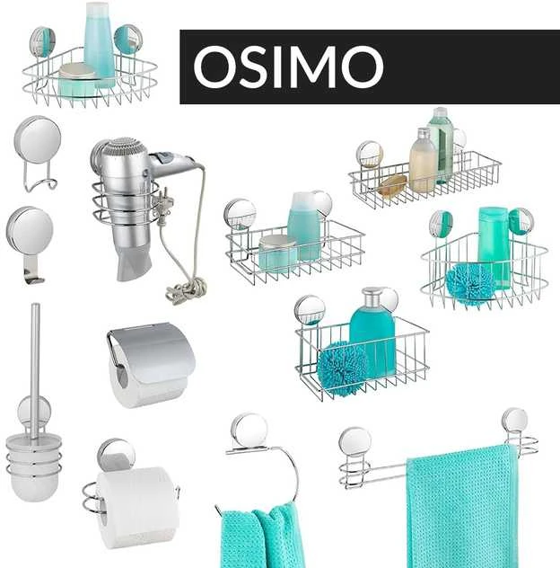 OSIMO Static-Loc plaukų džiovintuvo laikiklis, chromuotas plienas, WENKO