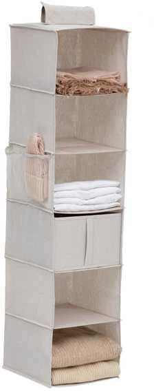 5five Simply Smart Pakabinamas spintos organizatorius DRESSY, 6 skyriai, 30 x 30 x 127 cm