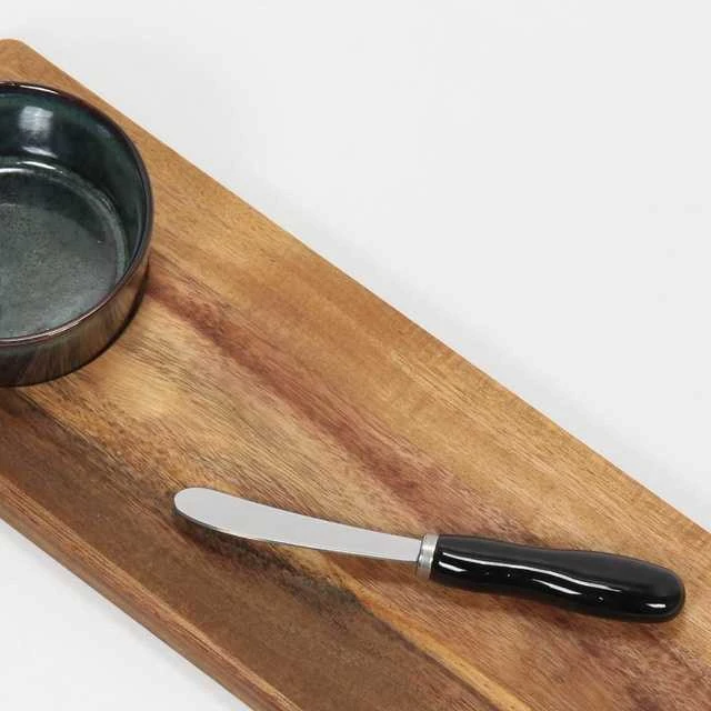 Excellent Houseware Patiekimo lenta užkandžiams, su dubeniu ir peiliu.
