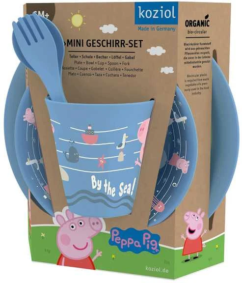 Peppa Pig „Waves At Home“ 4 dalių vaikiškų indų rinkinys, KOZIOL