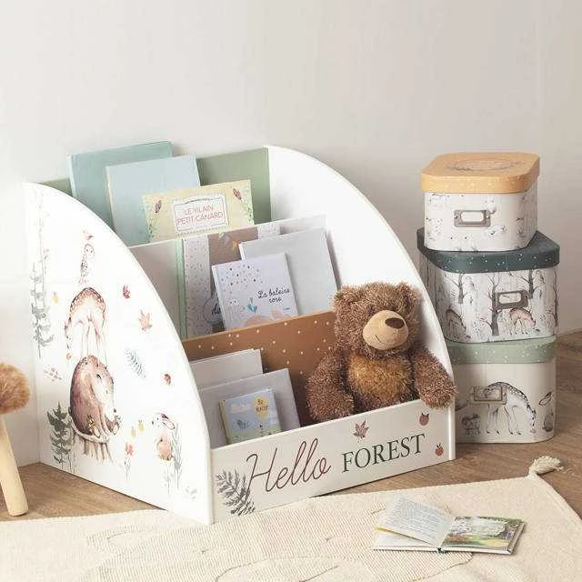 Atmosphera PIECES Dekoratyvinės dėžutės su dangteliu Forest Friends, 3 vnt