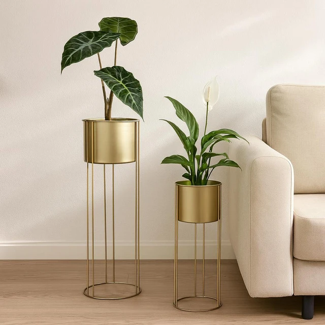 Atmosphera PIECES Gėlyna metalinė stovi, 2 vnt., 58 cm