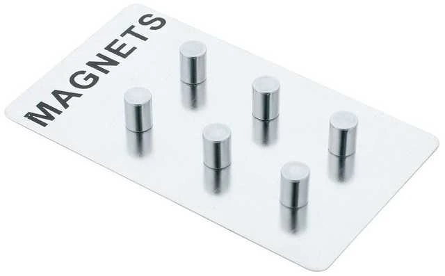 PIECES Magnetai užrašams, nerūdijančio plieno, 6 vnt., ZELLER