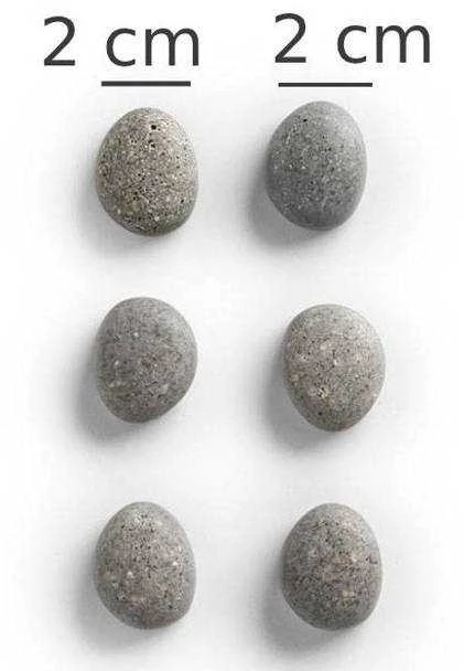 PIECES Magnetukai užrašams STONE, poliresin, 6 vnt., ZELLER