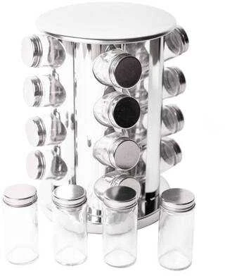 5five Simply Smart PIECES Metalinė prieskonių lentyna + stiklinė tara - 17 vnt