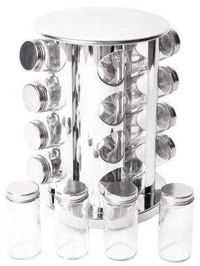 5five Simply Smart PIECES Metalinė prieskonių lentyna + stiklinė tara - 17 vnt