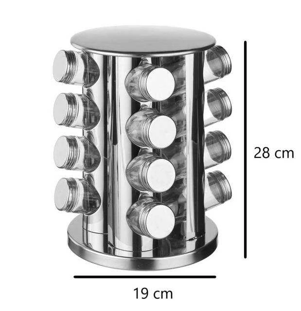 5five Simply Smart PIECES Metalinė prieskonių lentyna + stiklinė tara - 17 vnt