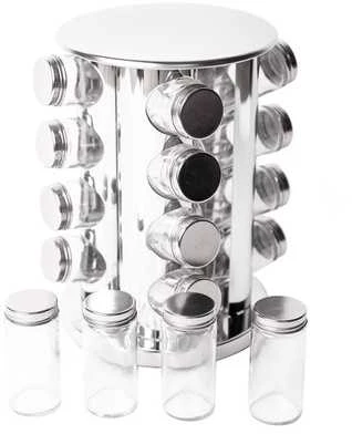 5five Simply Smart PIECES Metalinė prieskonių lentyna + stiklinė tara - 17 vnt