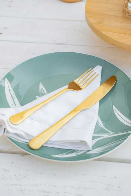 Secret De Gourmet PIECES Porcelianiniai indai 6 asmenims, lapų raštas, 18 vnt