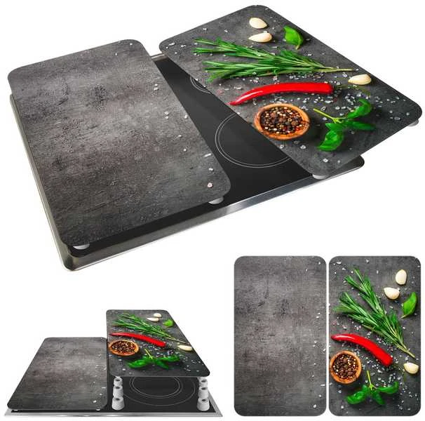 Maximex PIECES Stiklinės apsauginės plokštelės krosnelei ROSEMARY, 2 vnt