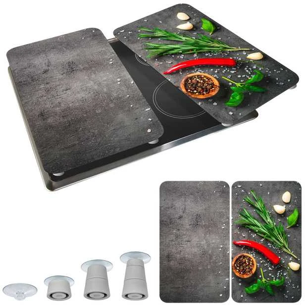 Maximex PIECES Stiklinės apsauginės plokštelės krosnelei ROSEMARY, 2 vnt