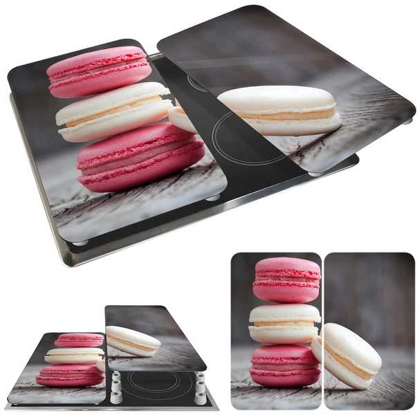 Stiklinės apsauginės plokštės MACARONS viryklei — 2 vnt., WENKO