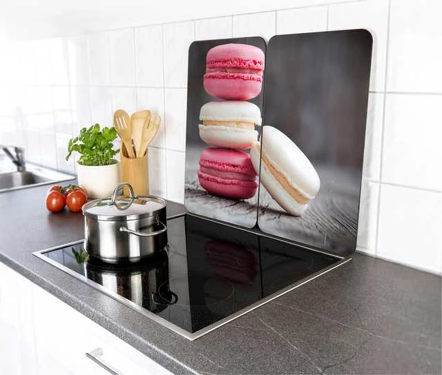 Stiklinės apsauginės plokštės MACARONS viryklei — 2 vnt., WENKO
