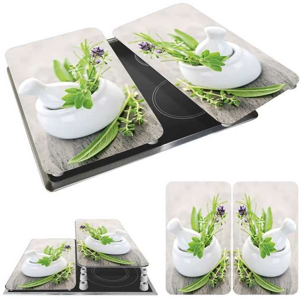 Stiklinės lėkštės HERB GARDEN viryklei - 2 vnt, WENKO