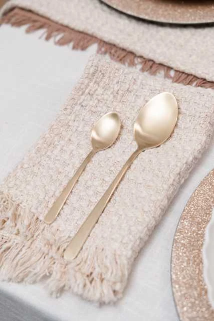 Secret De Gourmet PIECES Žalias HARMONY stalo įrankių rinkinys, 24 vnt., aukso spalva
