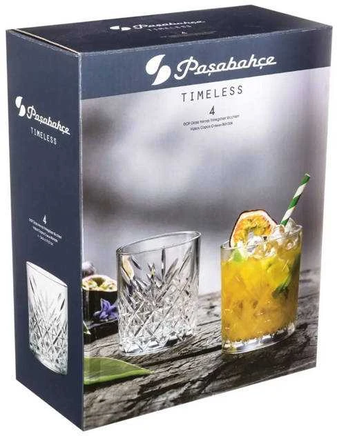 Pasabahce PIECES Žemas stiklas, 4 vnt., 345 ml