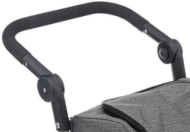 Pirkinių vežimėlis ant stabilių ratų, pilkas, 46 l