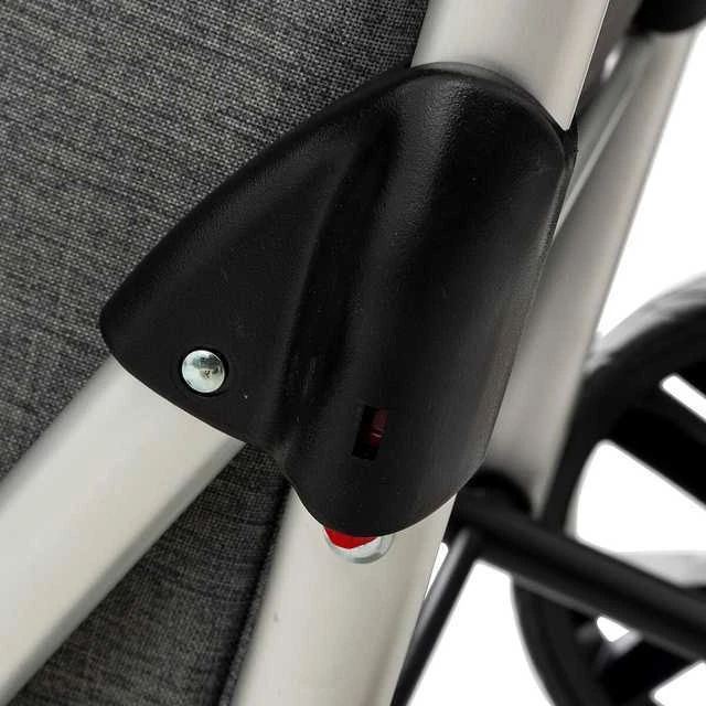 Pirkinių vežimėlis ant stabilių ratų, pilkas, 46 l
