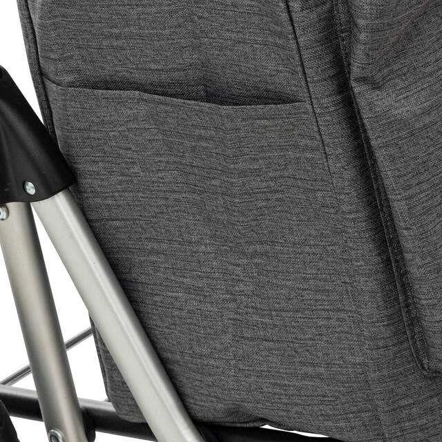 Pirkinių vežimėlis ant stabilių ratų, pilkas, 46 l
