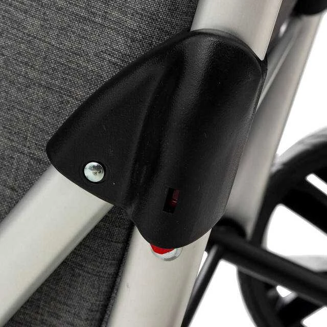 Pirkinių vežimėlis ant stabilių ratų, pilkas, 46 l