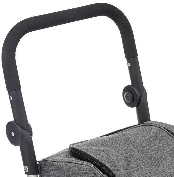 Pirkinių vežimėlis ant stabilių ratų, pilkas, 46 l